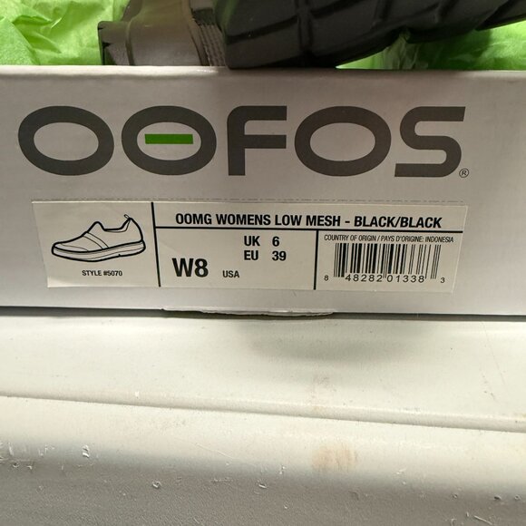 OOFOS OOmg Low Mesh Women's Slip on Shoes Black Size 8 - Picture 11 of 11